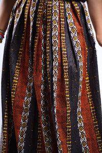 Snake Print Ankara Maxi Skirt