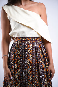 Tribal Print Maxi Skirt