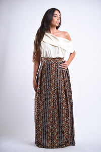 Tribal Print Maxi Skirt