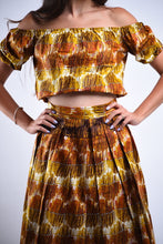 Load image into Gallery viewer, Mustard Earthy Maxi Skirt Set
