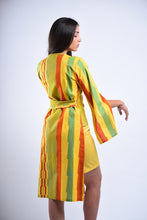 Load image into Gallery viewer, Yellow Tribal Ankara print blazer set
