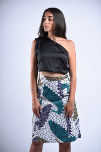 Ankara Geometric Graphic Skirt