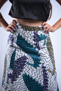 Ankara Geometric Graphic Skirt