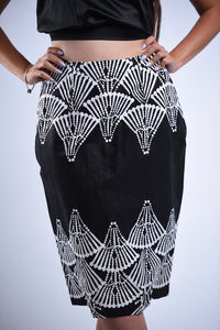 Ankara "Clam" Shell Print Skirt