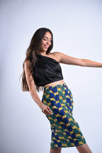 Load image into Gallery viewer, Tropical Leaf Ankara skirt
