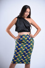 Load image into Gallery viewer, Tropical Leaf Ankara skirt
